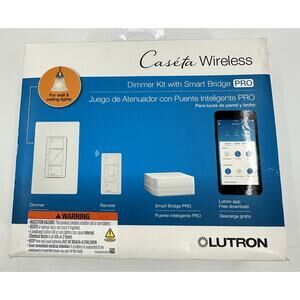 Lutron Caseta Dimmer Kit with Smart Bridge Pro + Pico Remote P-BDGPRO-PKG1W